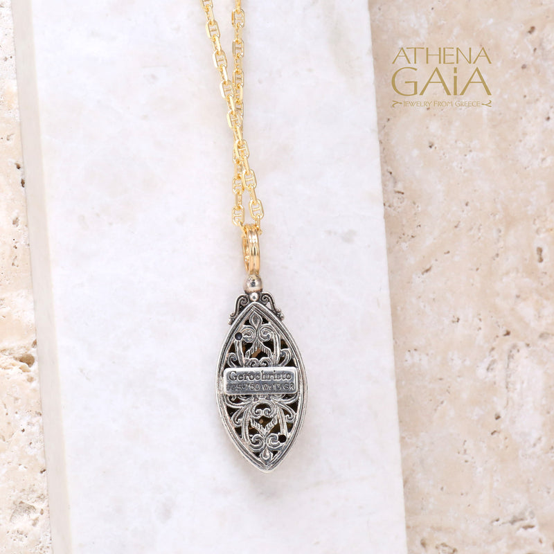 Meadow Shadows Harmony with Rubies Pendant - 18k Gold & Sterling Silver Pendant