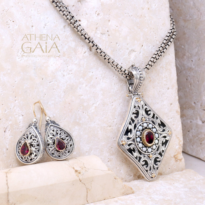 Teardrop Gemstone Earrings - 18k Gold & Sterling Silver Earrings - French Wire Earrings