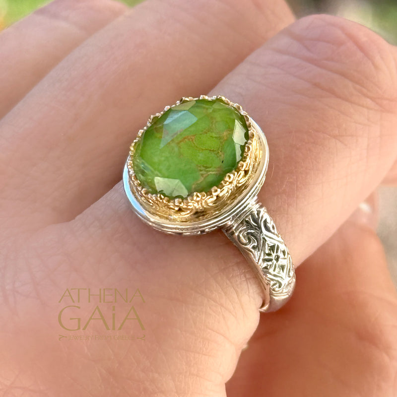 Pop Rocks Kathimarina Ring (Medium) - 18k Gold & Sterling Silver Ring - Cocktail Ring