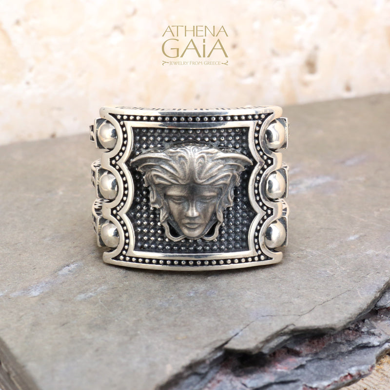 Hinged Triple Bar Ring - Sterling Silver Ring - Club Ring