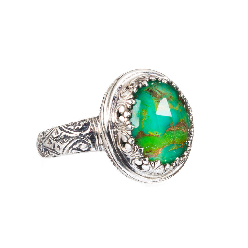 Pop Rocks Iris Oval Silver Ring (Large) - Sterling Silver Ring - Cocktail Ring