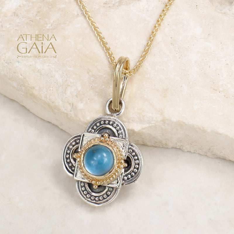 Cyclades Faith Navigation Pendant - 18k Gold & Sterling Silver Pendant