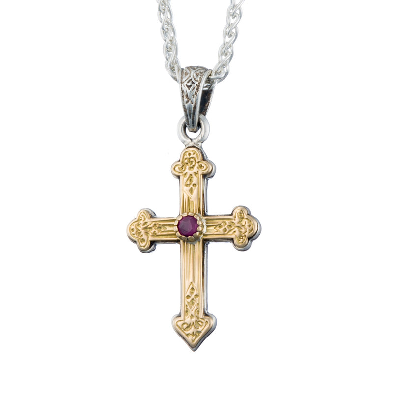 Classic Gold-Faced - 18k Gold & Sterling Silver - Orthodox Cross