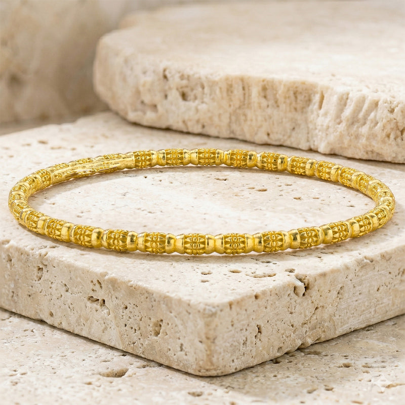 Kassandra 6521 Bracelet - Gold Plated Sterling Silver - Solid Bangle Bracelet