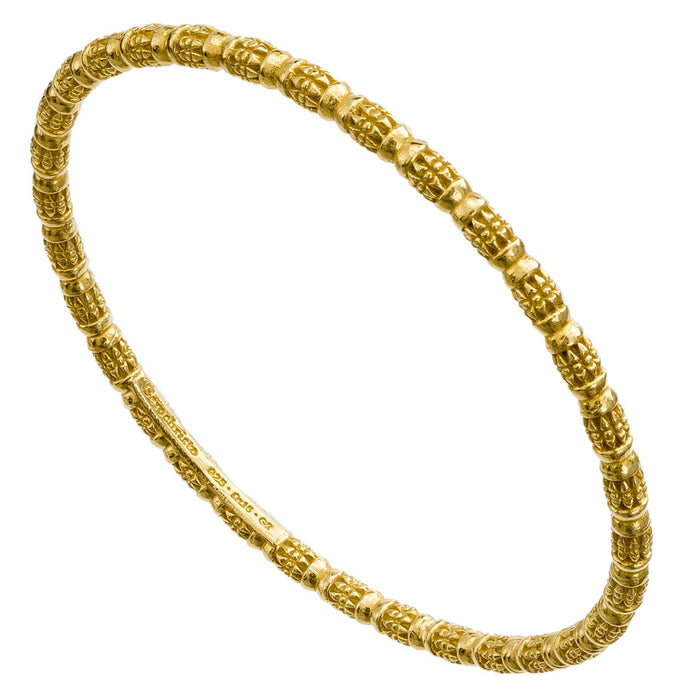 Kassandra 6521 Gold Plated Silver Bangle Bracelet (In-Stock)