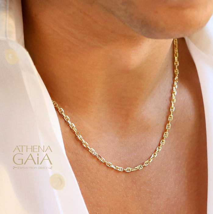 Al'Oro Theta Forzatina (Anchor)18k Gold Chain
