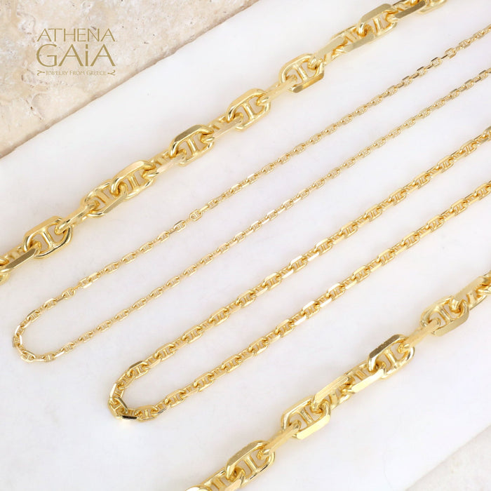 Al'Oro Theta Forzatina (Anchor)18k Gold Chain