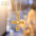 Pillars Orthodox Cross (Small) - 18k Gold - Byzantine Cross