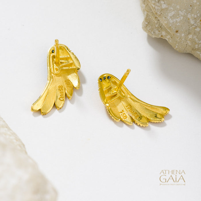 Icarus Blue Diamond Earrings - 18k Gold & Diamonds Earrings