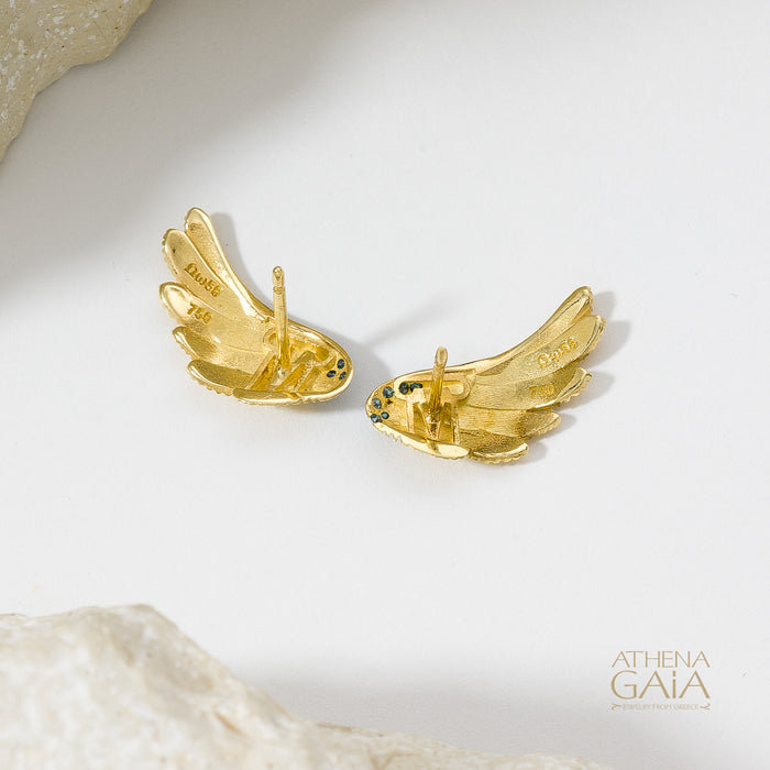 Icarus Blue Diamond Earrings - 18k Gold & Diamonds Earrings