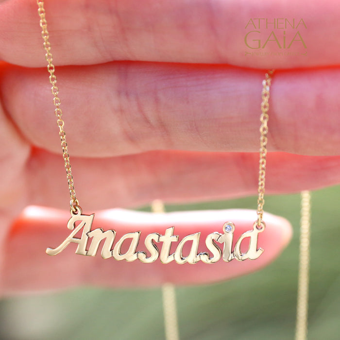 Al'Oro Personalized Long Name Necklace