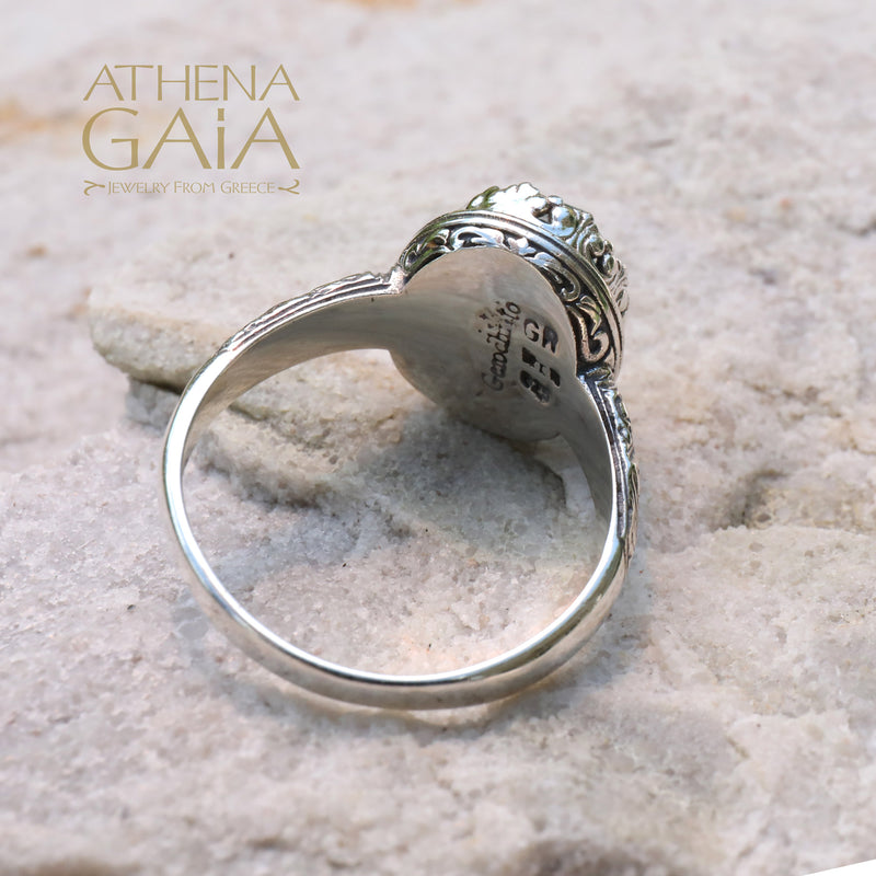 Pop Rocks Iris Oval Silver Ring (Large) - Sterling Silver - Cocktail Ring