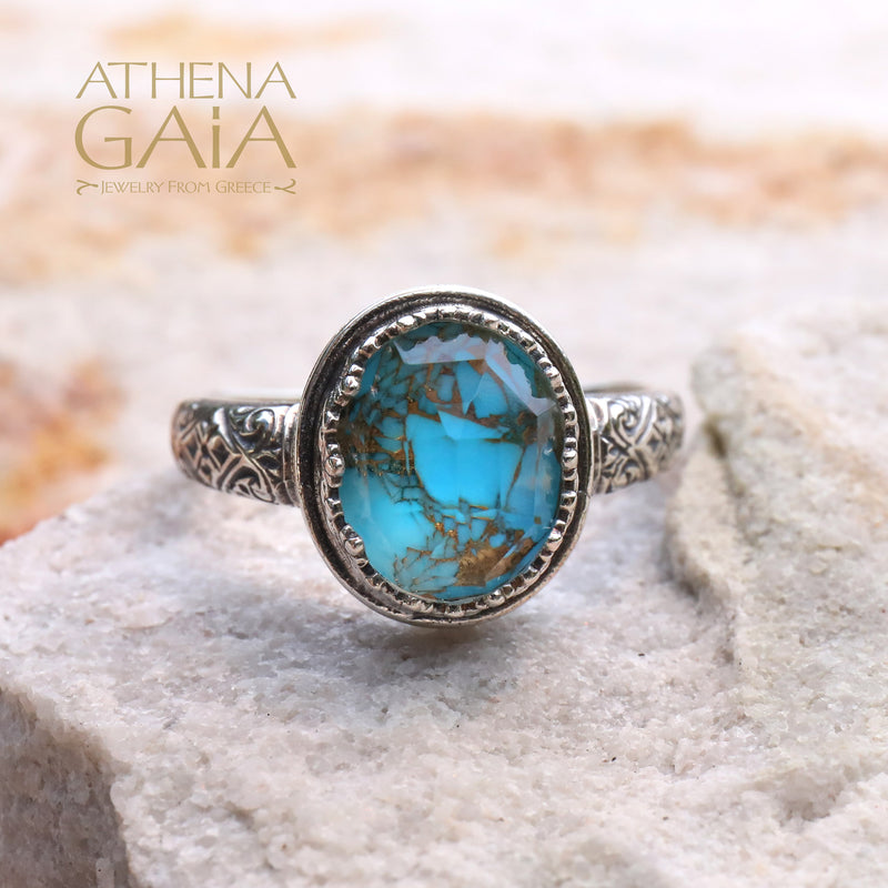 Pop Rocks Iris Oval Silver Ring (Large) - Sterling Silver - Cocktail Ring