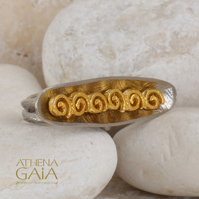 Argonaut Full Ring - Gold Plated Sterling Silver Ring - Cocktail Ring (In-Stock)