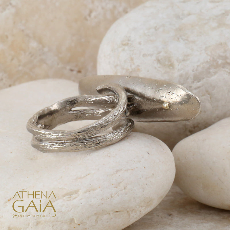 Argonaut Full Ring - Gold Plated Sterling Silver Ring - Cocktail Ring (In-Stock)