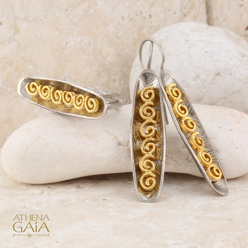 Argonaut Full Ring - Gold Plated Sterling Silver Ring - Cocktail Ring (In-Stock)