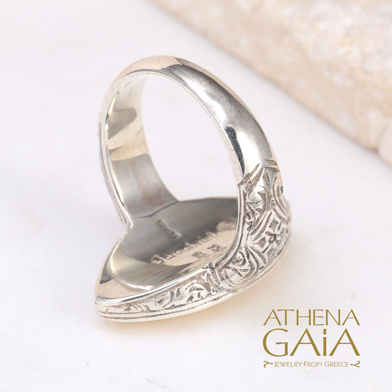 Meadow Shadows Harmony with Rubies Ring - 18k Gold & Sterling Silver Ring - Cocktail Ring