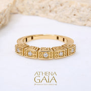 Greek-jewelry promise ring in 18k gold