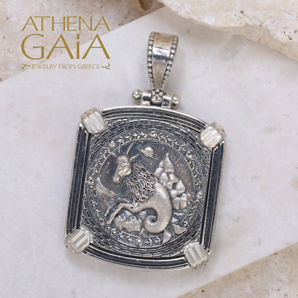 Silver Reversible Zodiac Pendant (In-Stock)