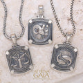 Silver Reversible Zodiac Pendant - Sterling Silver Pendant