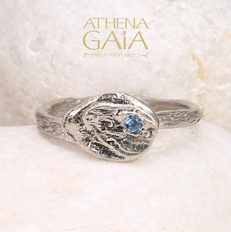 Topaz Pebble Drop Ring - Sterling Silver Ring