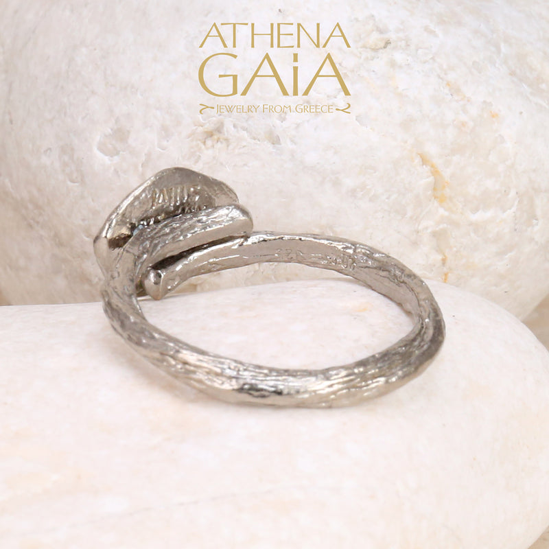 Topaz Pebble Drop Ring - Sterling Silver Ring