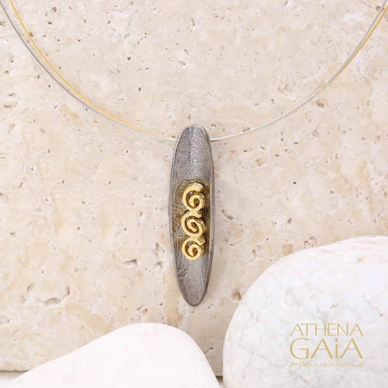 Argonaut Triple Necklace - Gold Plated Sterling Silver Necklace