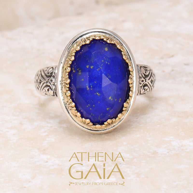 Pop Rocks Kathimarina Ring (Large) - 18k Gold & Sterling Silver Ring - Cocktail Ring