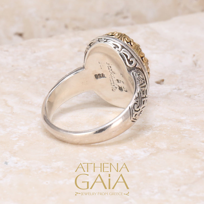 Pop Rocks Kathimarina Ring (Large) - 18k Gold & Sterling Silver Ring - Cocktail Ring