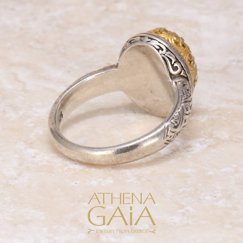 Pop Rocks Kathimarina Ring (Small) - 18k Gold & Sterling Silver Ring - Cocktail Ring