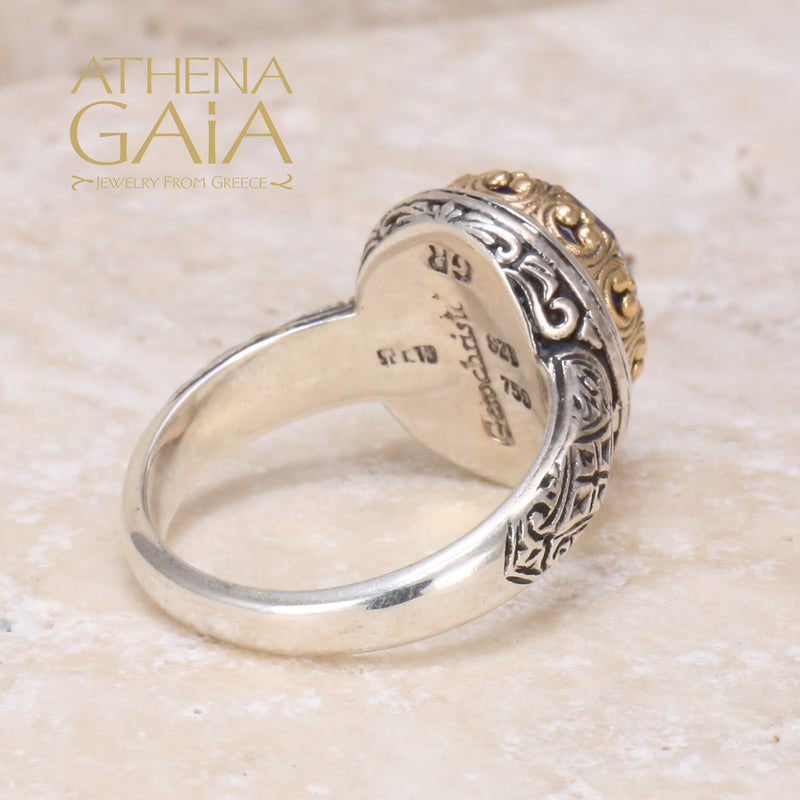 Pop Rocks Kathimarina Ring (Medium) - 18k Gold & Sterling Silver Ring - Cocktail Ring