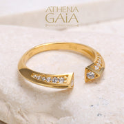 Greek-jewelry promise ring in 18k gold