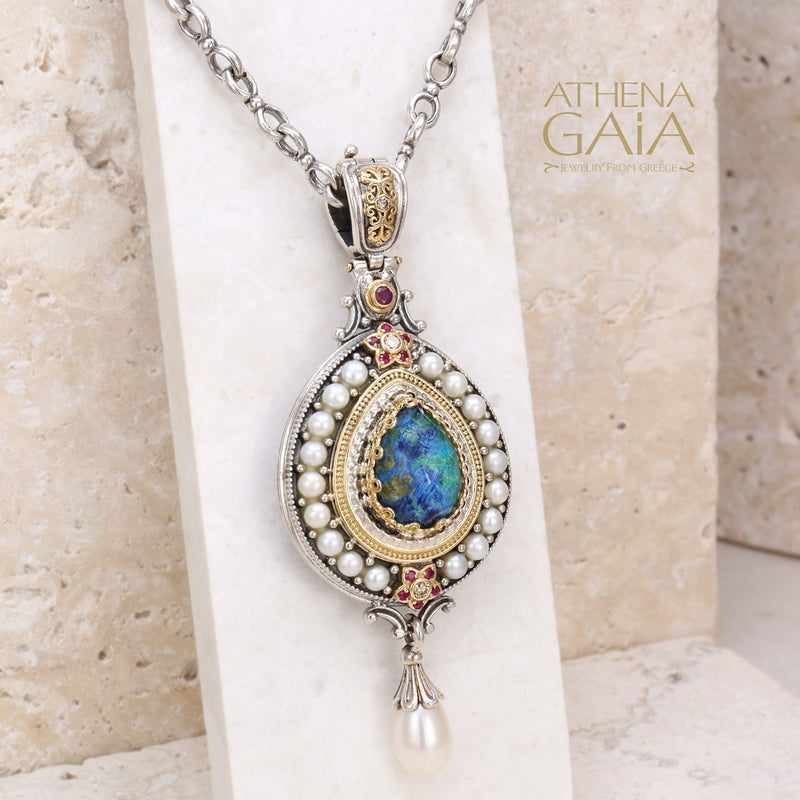 Pop Rocks Megali Droppa Pendant - 18k Gold & Sterling Silver Pendant