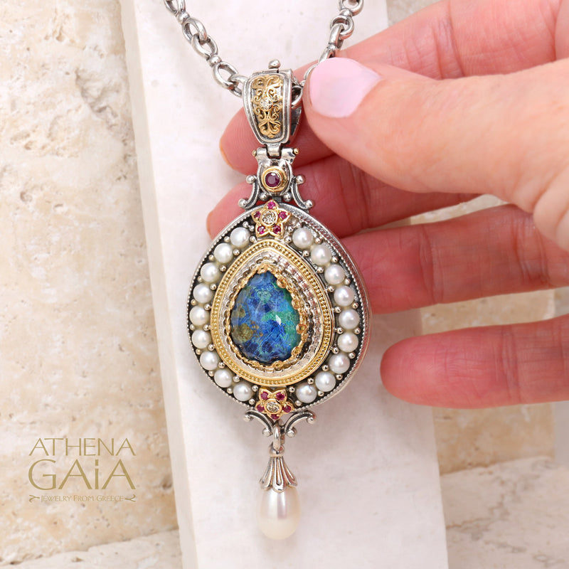 Pop Rocks Megali Droppa Pendant - 18k Gold & Sterling Silver Pendant