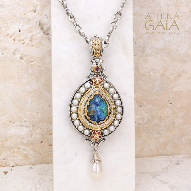 Pop Rocks Megali Droppa Pendant - 18k Gold & Sterling Silver Pendant