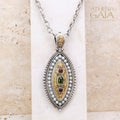 Thalassia Ellipse Pearl Framed Pendant (FINAL SALE)