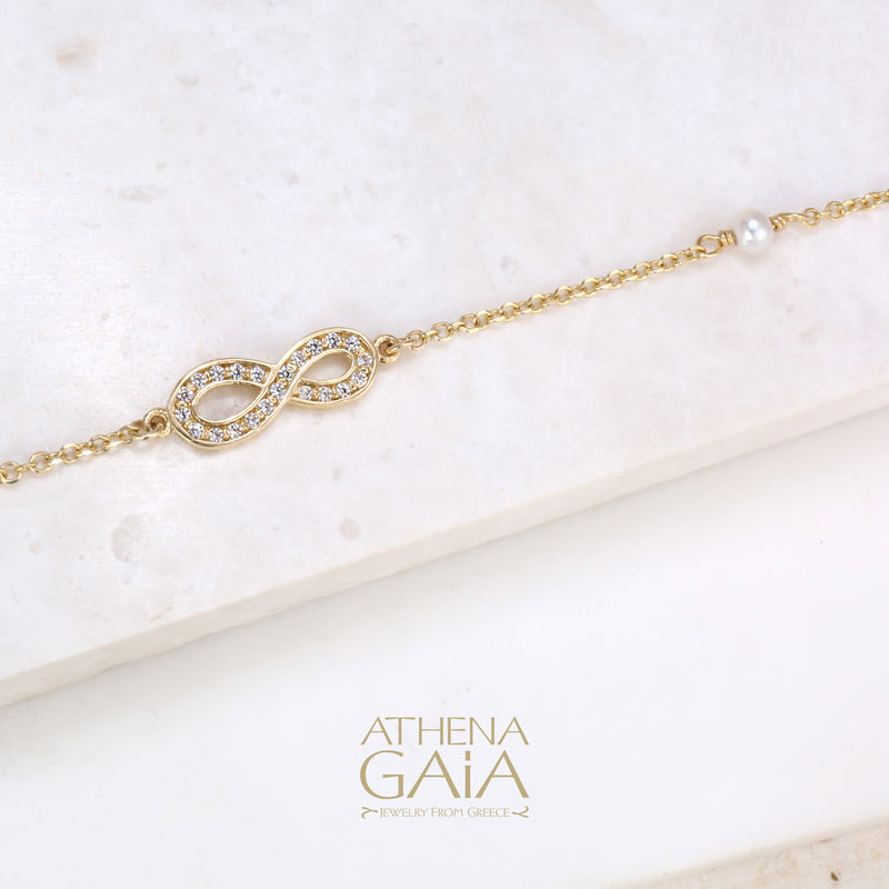 Infinity Chain Bracelet - 14k Gold Bracelet