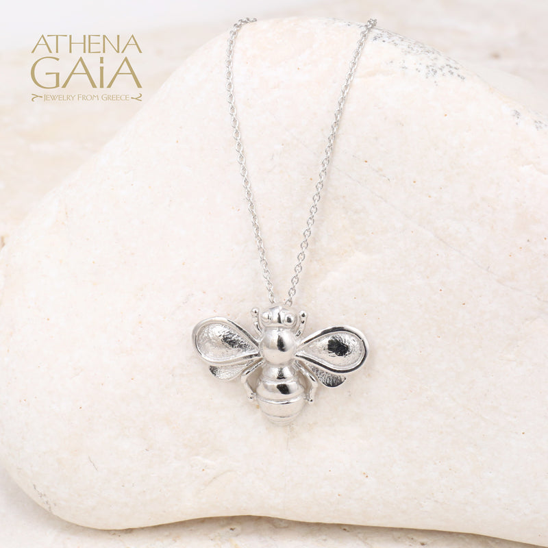 Herbs Let it Bee Pendant Necklace - 18k Gold Necklace