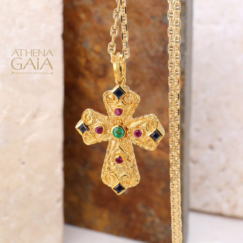 Byzantine Cross, Greek Jewelry