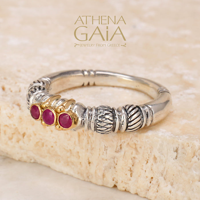 Kassandra 3-Ruby Stackable Ring