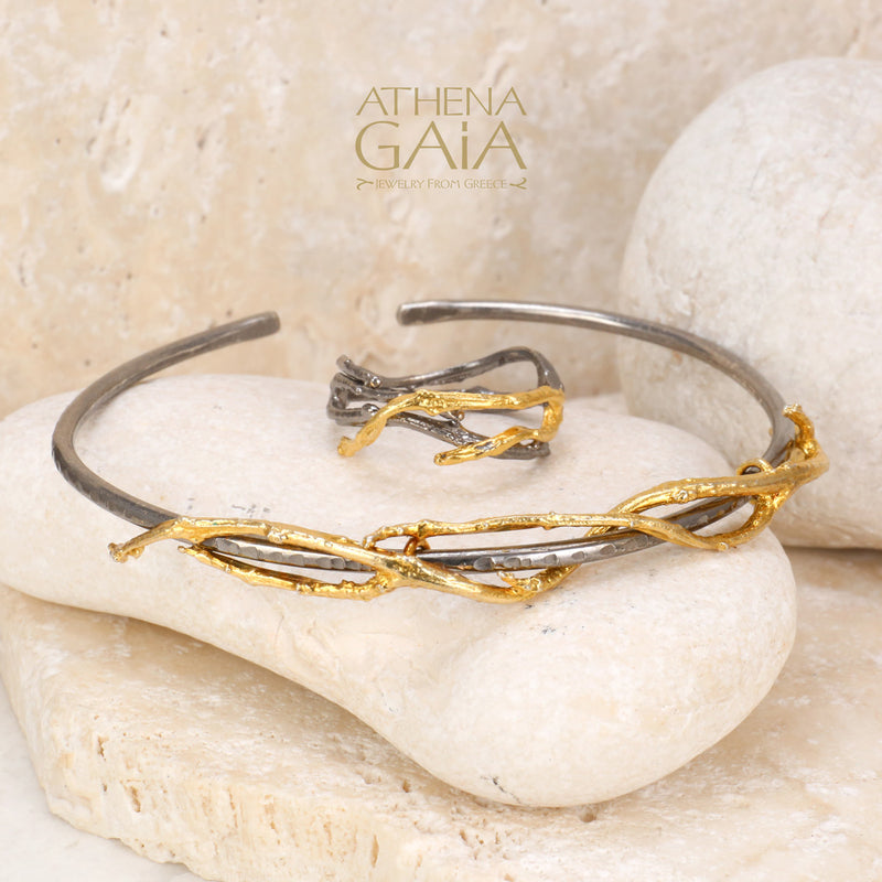 Branch Ring - Gold Plated Sterling Silver Ring