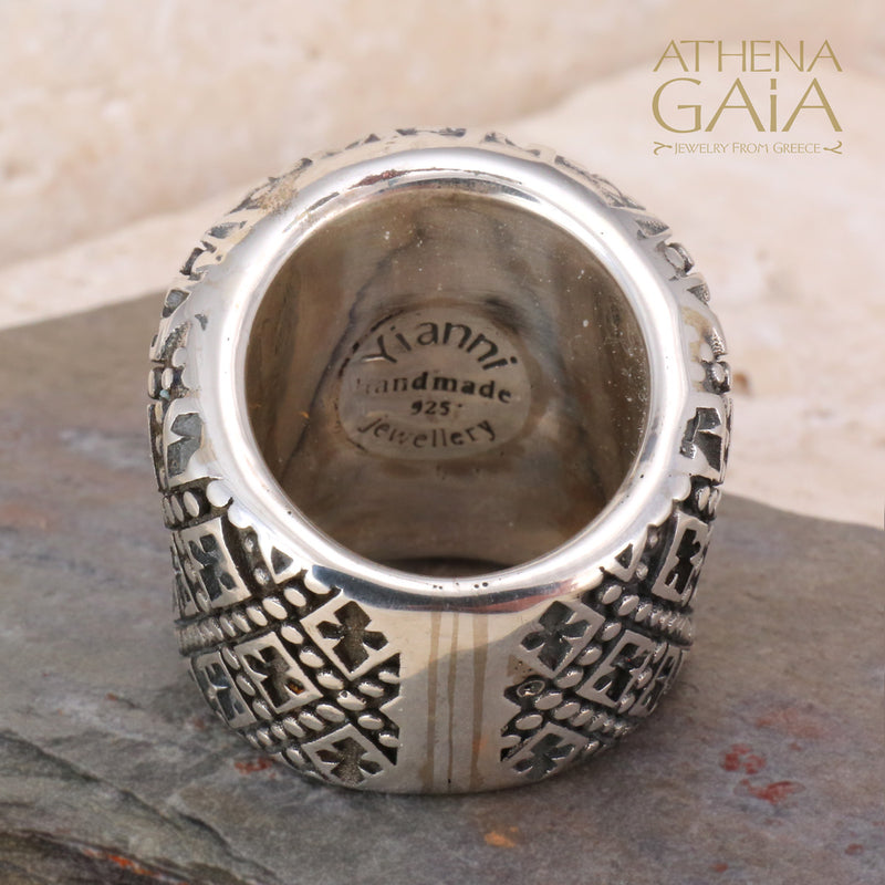 The Sun King Ring - Sterling Silver Ring - Cocktail Ring