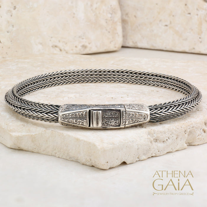 Silver Flat Base Strap Bracelet (In-Stock)