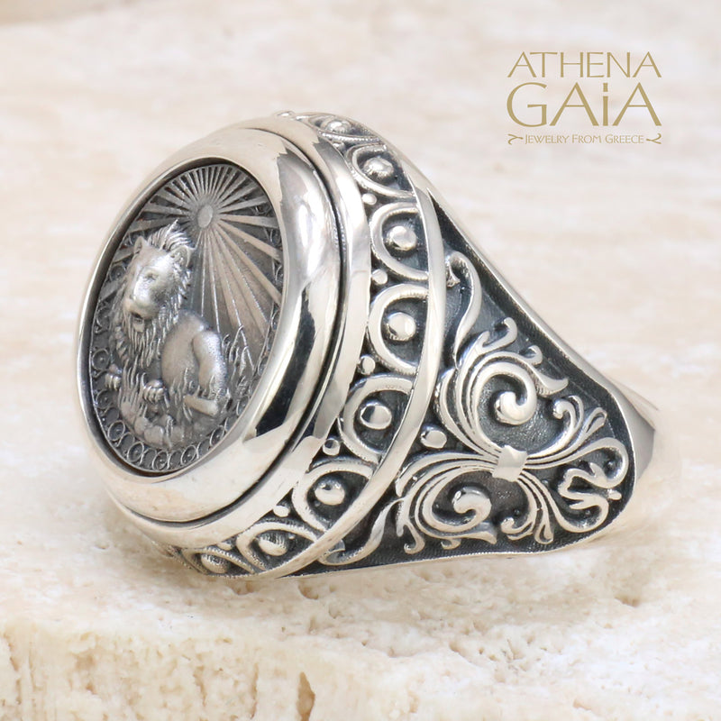 Zodiac Ring - Sterling Silver Ring - Signet Ring