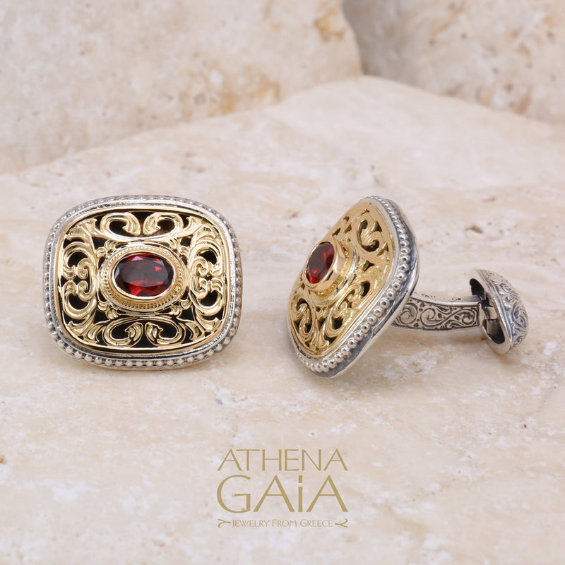 Garden Shadows Stone Cufflinks