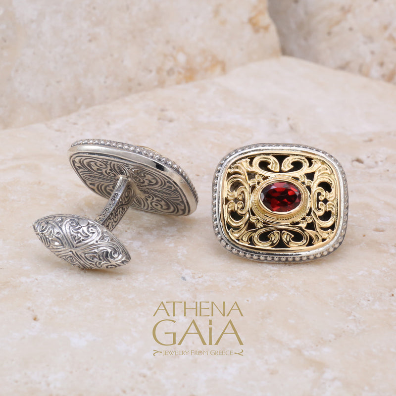 Garden Shadows Stone Cufflinks