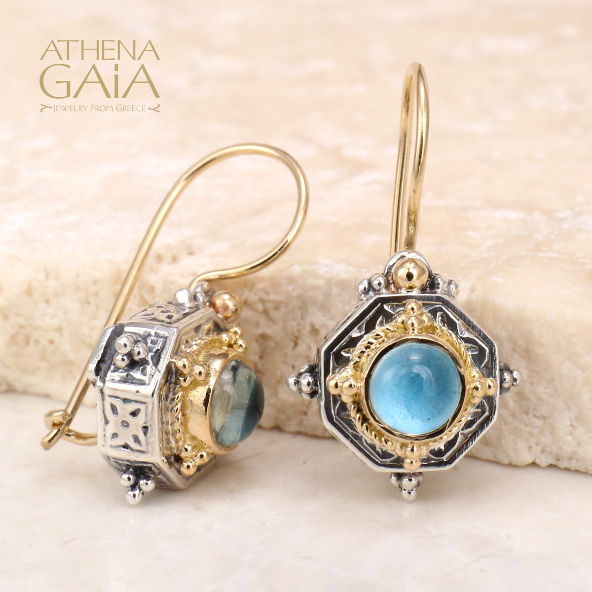 Two-Toned and Sterling Silver Earrings