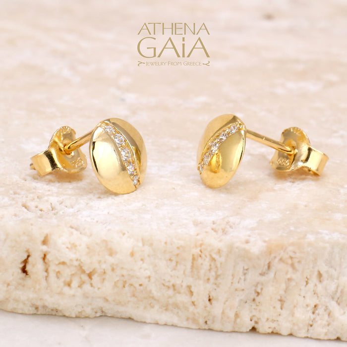 Al'Oro Brilliant River Stud Earrings