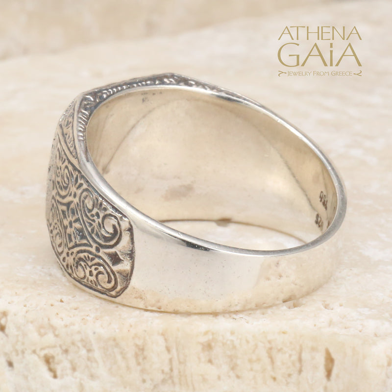 Garden Gates Monastiraki Ring - 18k Gold & Sterling Silver Ring - Club Ring
