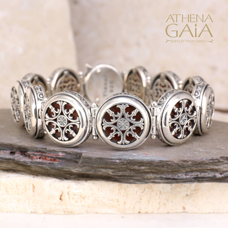 Stained Glass Bracelet - Sterling Silver Bracelet